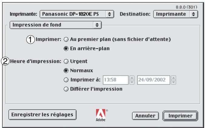 PANASONIC DP 1520P - Menu Impression de fond - 1
