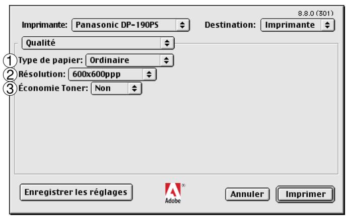 PANASONIC DP 1520P - Menu Quality - 1
