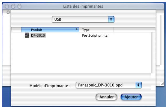 PANASONIC DP 1520P - Connexion à un câble USB (Mac OS X) - 1