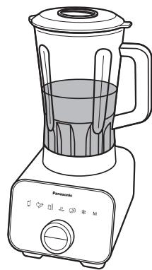 PANASONIC MX-ZX1800 - Dop aver udito un bip sonoro di completamento del programma, attendere fino alla completa interruzione della lama e rimuovere la caraffa del frullatore. Controllare la struttura e la consistenza del composto. - 1