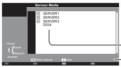 PANASONIC N2QAYB000752 - Sélectionnez le serveur multimédia auquel vous souhaitez accéder - 1