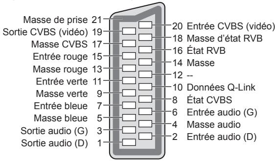 PANASONIC N2QAYB000752 - Borne péritel AV1 (RVB, VIDEO, Q-Link) - 1