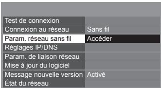 PANASONIC N2QAYB000752 - Sélectionnez [Param. réseau sans fil] - 1