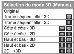 PANASONIC N2QAYB000752 - ■ Pour modifier le format 3D manuellement - 3