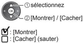 PANASONIC N2QAYB000752 - Sélectionnez une chaîne pour l'afficher ou la cacher - 1