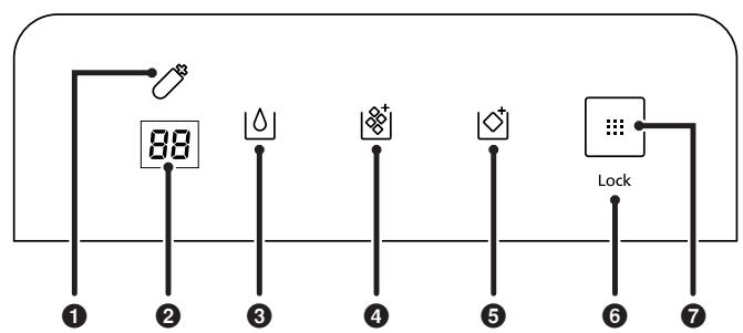PANASONIC NR-BS53VX3 - IJs/waterkraan-bedieningspaneel - 1