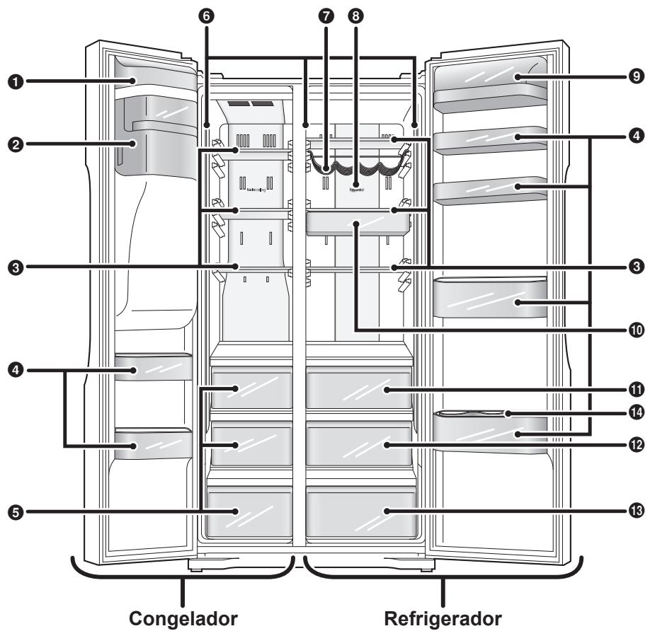 PANASONIC NR-BS53VX3 - Interior y alimentos guardados - 1