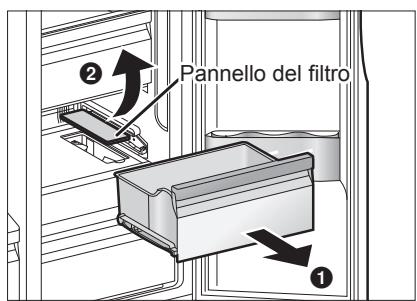 PANASONIC NR-BS53VX3 - Installazione del filtro dell'acqua - 1