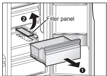 PANASONIC NR-BS53VX3 - Installing the water filter - 1