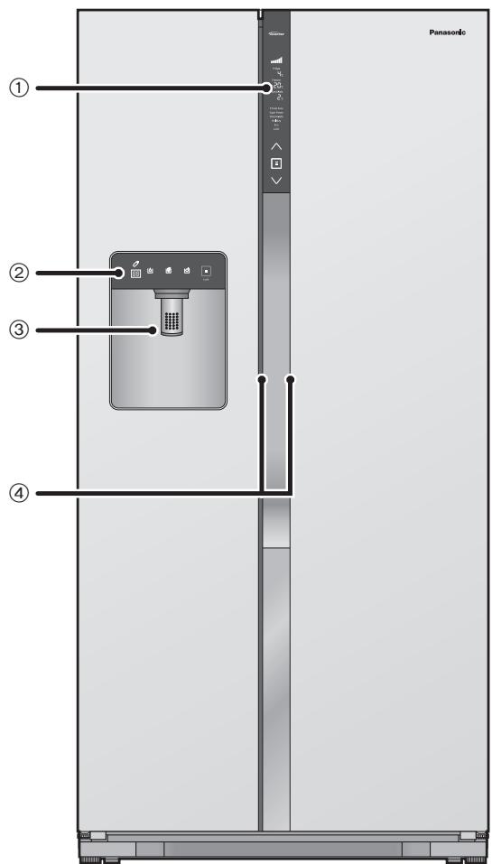 PANASONIC NR-BS53VX3 - Esterno e pannello comandi - 1