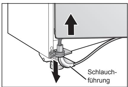 PANASONIC NR-BS53VX3 - Die Schlauchführung entfern, und die Tur abnehmen. - 2