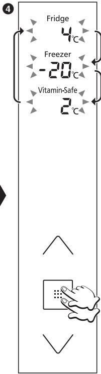 PANASONIC NR-BS53VX3 - Setting the temperature - 4