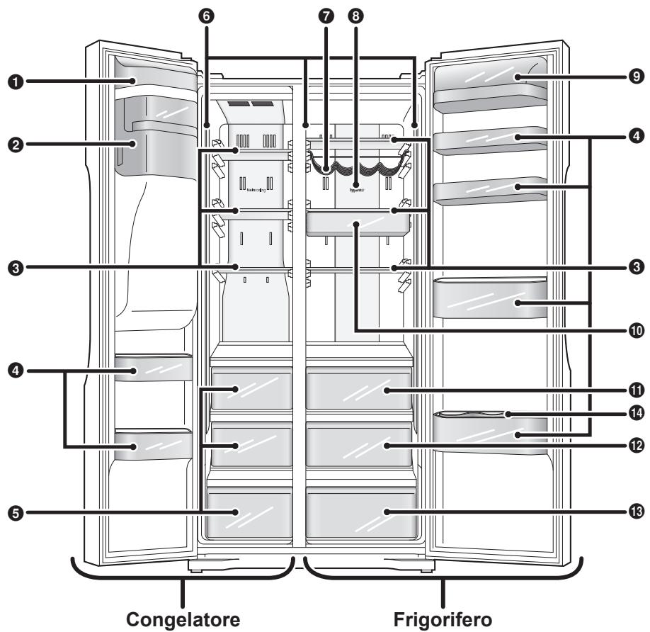 PANASONIC NR-BS53VX3 - Interno e conservazione degli alimenti - 1