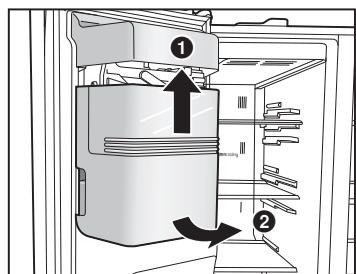 PANASONIC NR-BS53VX3 - Wenn das Eisfach nicht korrekt eingesetzt werden kann - 1