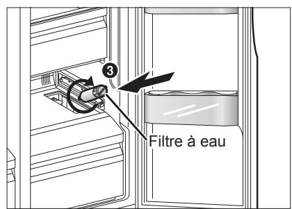 PANASONIC NR-BS53VX3 - Mise en place du filtré à eau - 2