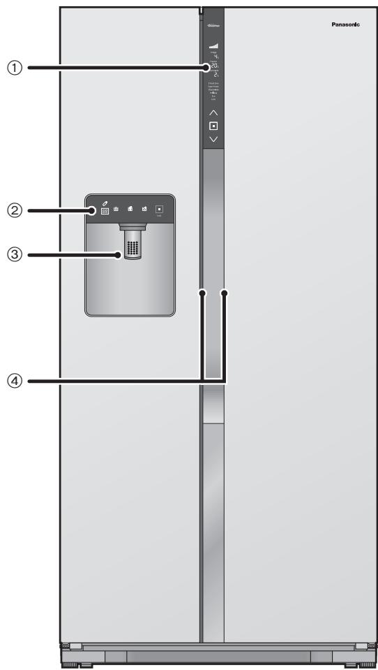 PANASONIC NR-BS53VX3 - Außenseite und Bedienfeld - 1