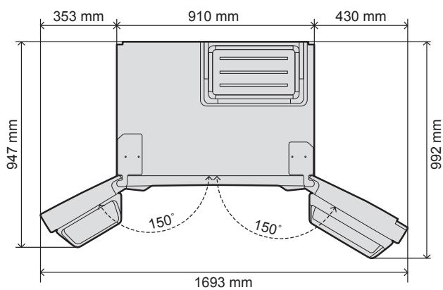 PANASONIC NR-BS53VX3 - Installieren der Abstandhalter - 3