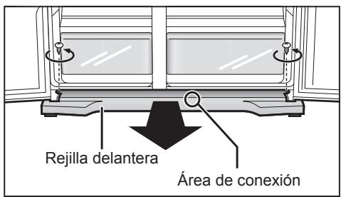 PANASONIC NR-BS53VX3 - Extracción de la rejilla delantera - 1