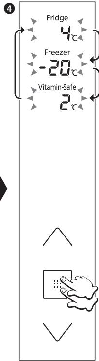 PANASONIC NR-BS53VX3 - Réglage de la température - 4