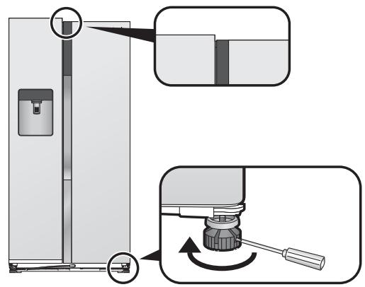 PANASONIC NR-BS53VX3 - If the right door is lower than the left door - 1