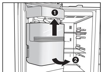 PANASONIC NR-BS53VX3 - Piastra di scarico e cassetta dell'acqua del dispenser di ghiaccio/acqua - 6