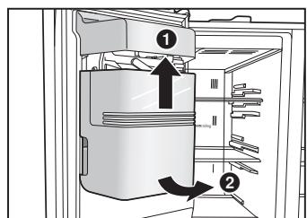PANASONIC NR-BS53VX3 - Égoutoir et bac de récapération d'eau du distributeur eau/glace - 6