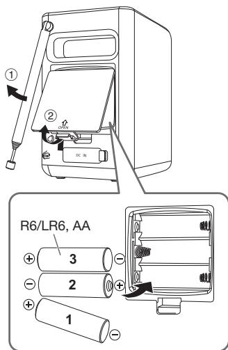 PANASONIC RF-D20BTEG - Uso delle batterie (non fornite) - 2