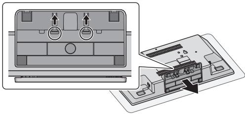 PANASONIC SC-HC1040EG - Rimuovere il supporto dall'unità premendo i fermi versuso l'alto. - 1