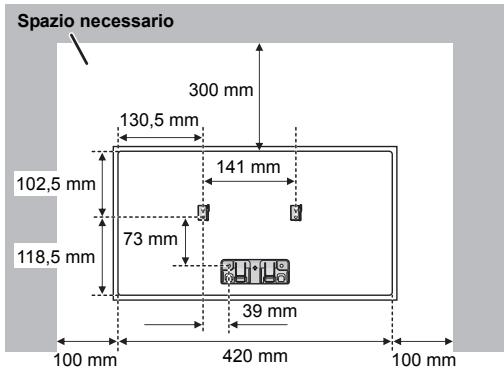 PANASONIC SC-HC1040EG - Applicare il foglio per il montaggio al muro dove delve essere montata l'unità. - 2