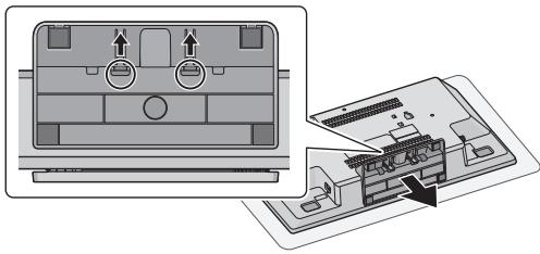 PANASONIC SC-HC400EG - Rimuovere il supporto dall'unità premendo i fermi versuso l'alto. - 1