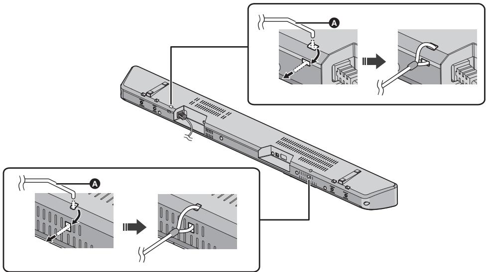 PANASONIC SC-HTB494EG - Bevestig het koord aan het hoofdtoestel. - 1