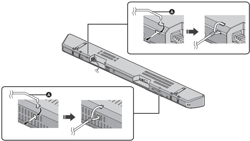 PANASONIC SC-HTB494EG - Bringen Sie das Kabel am Hauptgerät an. - 1