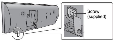 PANASONIC SC-NE1 - Fix the safety holder onto the unit with the screw (supplied). - 1