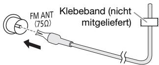 PANASONIC SC-UX102E - Verbinden Sie die FM (UKW)-Zimmerantenne. - 1