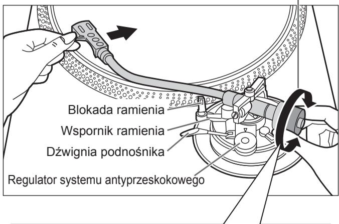 PANASONIC SL-1200GEG - Zdjąć ramię tonowe z wspornika i ustawić poziome wyważenie ramienia poprzez obracanie ciężarkiem przeciwwagi. - 2