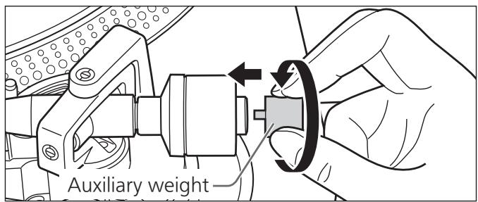 PANASONIC SL-1200GEG - Attach the balance weight to the rear of the tone arm. - 2