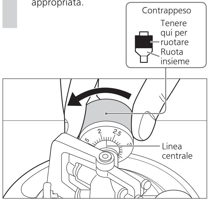 PANASONIC SL-1200GEG - Girare il contrappeso per regolare la pressione della puntina appropriata per la cartuccia. - 1