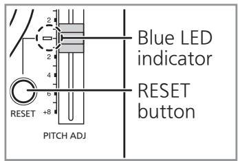 PANASONIC SL-1200GEG - Press [RESET] to light the pitch control blue LED lamp. - 1