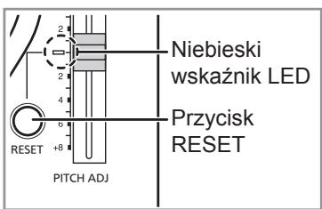 PANASONIC SL-1200GEG - Nacisnąć [RESET], aby podświetlić niebieską kontrolkę LED sterowania wysokością dźwięku. - 1