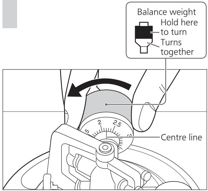 PANASONIC SL-1200GEG - Turn the balance weight to adjust to the appropriate stylus pressure for the cartridge. - 1