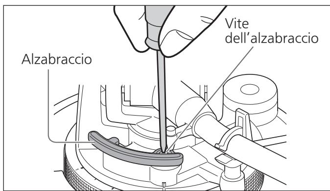 PANASONIC SL-1200GEG - Riportare il braccio del giradischisul braccio di lettura e fissarlo conil ferma braccio. Ruotare la vite di regolazione. - 1