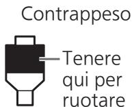 PANASONIC SL-1200GEG - Liberare il braccio dal braccio di lettura e regolare il bilanciamento orizzontale ruotando il contrappeso. - 1