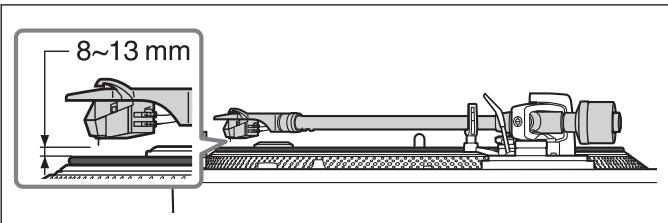 PANASONIC SL-1200GEG - Check the armlift height (distance between the stylus tip and record surface). If adjustment is needed, go to step 2. - 1