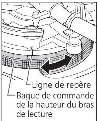 PANASONIC SL-1200GEG - Réglez la hauteur avec la bague de commande de la hauteur du bras de lecture. - 2