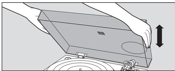 PANASONIC SL-1200GEG - Aufsetzen der Staubschutzhaube - 1
