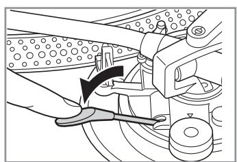 PANASONIC SL-1200GEG - Lower the cue lever. The tone arm moves down slowly. - 1