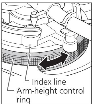 PANASONIC SL-1200GEG - Adjust the height with the arm-height control ring. - 2