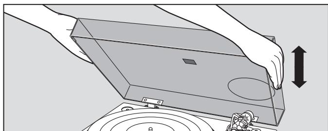 PANASONIC SL-1200GEG - Colocación de la tapa contra el polvo - 1