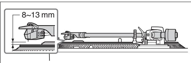 PANASONIC SL-1200GEG - Sprawdzić odległość podniesienia ramienia (odległość między igłą i powierzchnią płyty). - 1