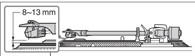 PANASONIC SL-1200GEG - Compruebe la altura de elevación del brazo (distancia entre la punta de la aguja y la superficie del disco). - 1